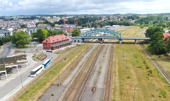 Stacja Bytów Widok z góry na stację Bytów. fot. Szymon Danielek PLK