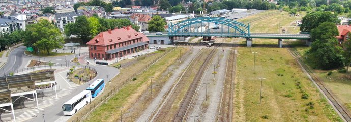 Stacja Bytów Widok z góry na stację Bytów. fot. Szymon Danielek PLK