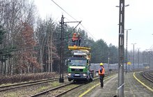 Demontaż sieci trakcyjnej w stacji Sobów, fot. Paweł Babiarz (3)
