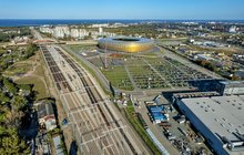 Pociągi towarowe na torach stacji Gdańsk Zaspa Towarowa fot. Krzysztof Mystkowski PKP PLK