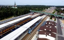 Widok z lotu ptaka na stację w Trzebini, fot. Piotr Hamarnik