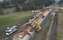 Budowa przystanku Śniadowo - Stara Stacja, fot. Paweł Mieszkowski PKP Polskie Linie Kolejowe SA