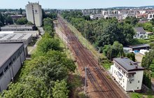 Posterunek odgałęźny Kraków Przedmieście, widok z lotu ptaka, fot. Piotr Hamarnik