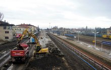 Prace na stacji Czechowice-Dziedzice.