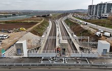 Plac budowy nowego przystanku kolejowego Kraków Piastów, widok z lotu ptaka, fot. Piotr Hamarnik (5)