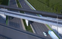 Wizualizacja dwupoziomowego skrzyżowania z autostradą A1