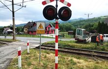 Barcice, wykonywane są prace na przejeździe przy wymianie urządzeń, fot. Jakub Tokarz (3)