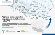 Mapa przejazdów przeznaczonych do przebudowy w ramach zadania finansowanego z KPO_aut. PLK SA