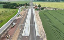 Stacja Jezierzyce Słupskie Widok z góry na przebudowę stacji Jezierzyce Słupskie, fot. Tomasz Kuźma, PLK SA 2