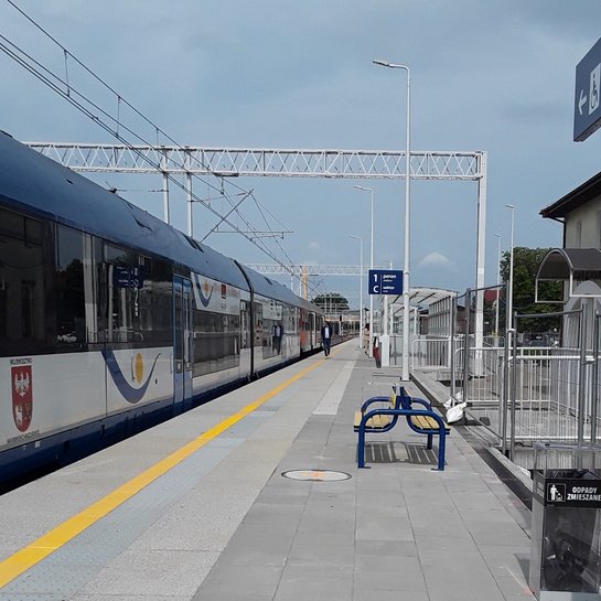 Pierwszy pociąg na modernizowanej trasie Ełk - Giżycko, fot. PLK SA