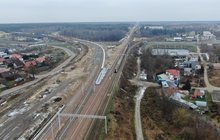 Białystok - budowa przystanku Zielone Wzgórza. fot. Artur Lewandowski PKP Polskie Linie Kolejowe S.A.