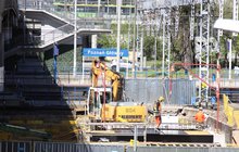 Budowa nowej części tunelu na stacji Poznań Główny za Mostem Dworcowym. fot. Radek Śledziński