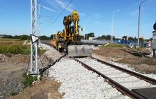 Prace przy rewitalizacji linii kolejowej nr 292 w rejonie st. Wrocław Swojczyce