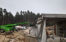 prace przy budowie wiaduktu kolejowego na trasie łącznicy Czarnca - Włoszczowa Płn. fot. Izabela Miernikiewicz