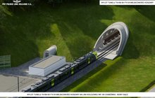Wizualizacja wylotu tunelu kolejowego w miejscowości Koszary