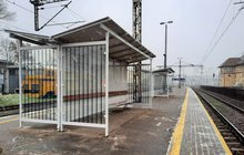 Nowe wiaty na peronie stacji Inowrocław. fot. Krzysztof Betlejewski PKP PLK