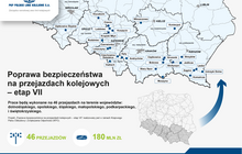 Mapa przejazdów przeznaczonych do przebudowy w ramach zadania finansowanego z KPO_aut. PLK SA
