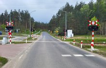 Przejazd kolejowo-drogowy w Lubiczu. Fot. Eugeniusz Kołodyński PLK