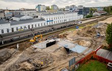 Sosnowiec Główny, roboty w stacji widziane z lotu ptaka, fot. Łukasz Hachuła