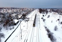Pociągi zimą, fot. Piotr Hamarnik