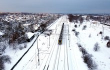 Pociągi zimą, fot. Piotr Hamarnik