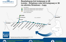 Łomża mapa projektu Kolej+ autor Małgorzata Przybysz PKP Polskie Linie Kolejowe SA