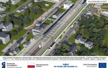 Wizualizacja stacji Warszawa Falenica. Autor: PLK (2)