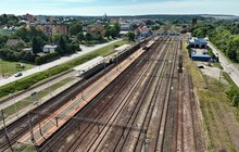 Stacja w Sędziszowie Stacja w Sędziszowie, widok z lotu ptaka, fot. Piotr Hamarnik (2)