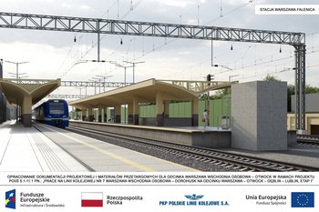 Wizualizacja stacji Warszawa Falenica. Autor: PLK (1)
