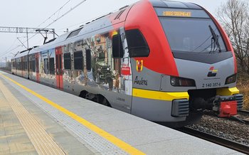 Przystanek Sierakowice Skierniewickie, nowy peron, pociąg fot. Natalia Kolczyńska PLK SA