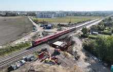 Stan budowy przejścia i przystanku dwa miesiące wcześniej. Fot. Krzysztof Ścigała 09.24 (1)