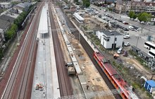 Prace budowlane na stacji Łapy fot Paweł Mieszkowski PKP Polskie Linie Kolejowe SA