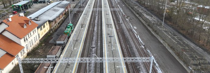 Stacja Kętrzyn Widok z góry na stację Kętrzyn. fot. Damian Strzemkowski PLK