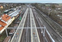 Widok z góry na stację Kętrzyn. fot. Damian Strzemkowski PLK