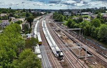Modernizowana stacja Kraków Batowice, widok z lotu ptaka, fot. Piotr Hamarnik (1)
