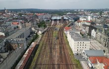 Stacja Katowice widziana z lotu ptaka, fot. Szymon Grochowski