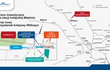 Mapka z planowanymi pracami