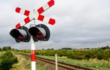 Krzyż św. Andrzeja z sygnalizacją świetlną.