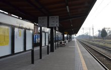 Przebudowany peron 1 na stacji Ścinawa. Fot. M. Pabiańska. Styczeń 25r.