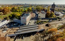 Budowany wiadukt nad ul. Katowicką w Świętochłowicach, nowa konstrukcja pod trzy tory, fot. Szymon Grochowski (2)