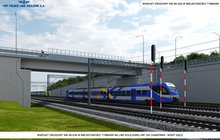 Wizualizacja wiaduktu kolejowego w sąsiedztwie stacji Tymbark