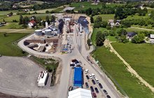 Miejsce pracy maszyn TBM, widok z lotu ptaka, fot. Krzysztof Dzidek (1)