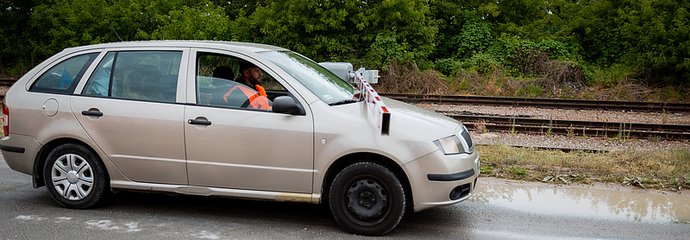 Symulacja wyłamania rogatki.