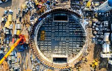 Łódź - komora Odolanowska - budowa betonowej pokrywy fot. Michał Sobierajski