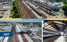 Infografika Było-Jest 2024, stacja Białystok fot Małgorzata Przybysz PKP Polskie Linie Kolejowe SA