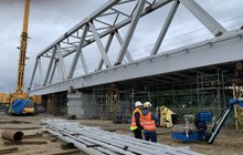 Przebudowa mostu kolejowego w Nietkowicach. fot. Alicja Grochowiak