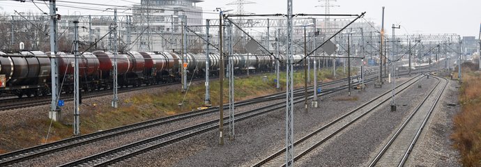 Linia kolejowa, tory, srk, Warszawa Gdańska. Autor Martyn Janduła