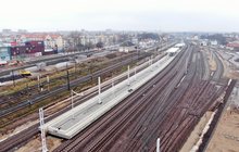 Stacja Ełk - widok na budowany peron nr 3, fot. Damian Strzemkowski PKP Polskie Linie Kolejowe SA