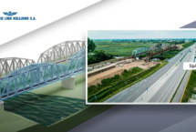 Kadr z filmu #RailBaltica: przebudowa mostów nad Narwią w Uhowie