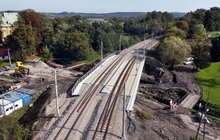Nowy most kolejowy w Spytkowicach, widok z lotu ptaka, fot. Piotr Hamarnik (2)